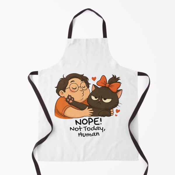 Item preview, Nope! Not Today, Human – Sassy Black Cat with Paws Up designed and sold by MujernDesignArt.