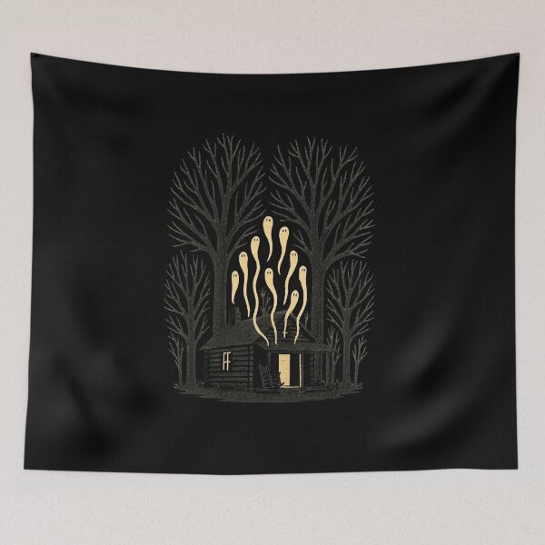 Item preview, Haunted Ghost Cabin in the Forrest designed and sold by AnotherFemaleHuman.