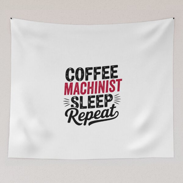Item preview, Coffee Machinist Sleep Repeat - Funny Machinist Lover designed and sold by Watsonarts.