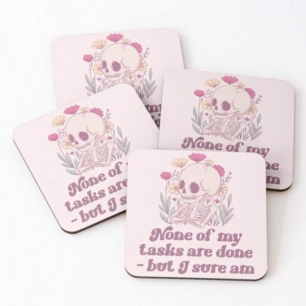 Item preview, Funny Pastel Skeleton – Relatable Procrastination  designed and sold by Jess.a.creates.