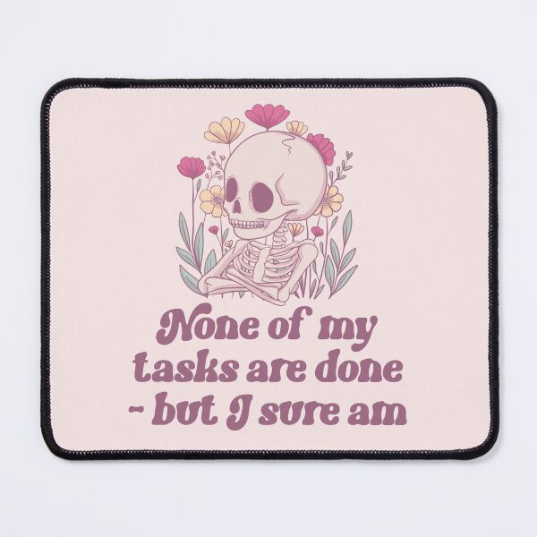 Item preview, Funny Pastel Skeleton – Relatable Procrastination designed and sold by Jess.a.creates.