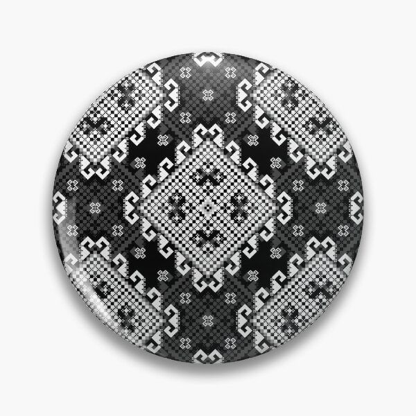 Item preview, Black & White Pixel Ethnic Pattern designed and sold by Khwanchai.