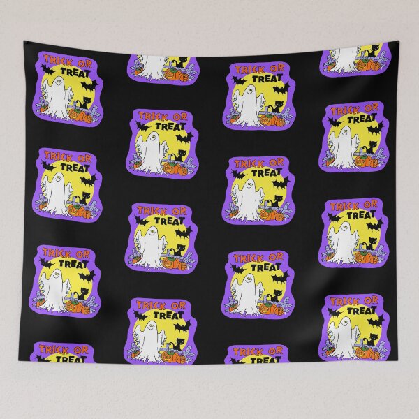 Item preview, Retro Trick or Treat - Purple Outline  designed and sold by The Abysmall.