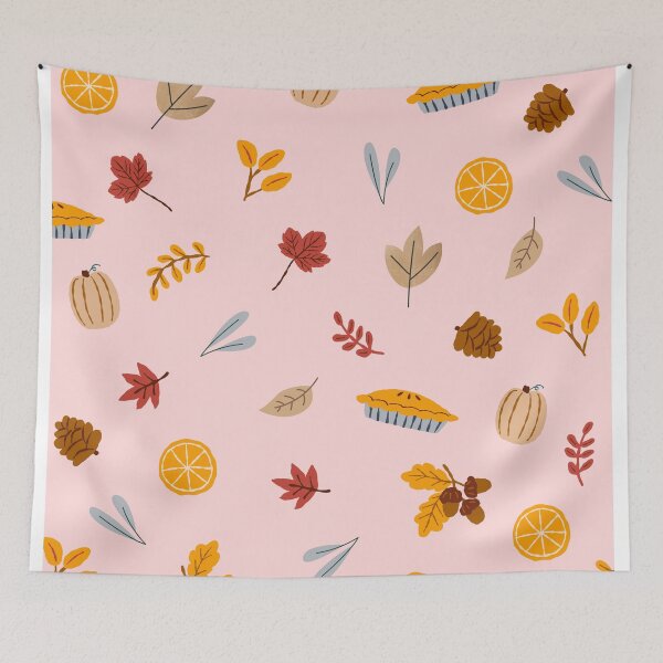 Item preview, Pink Orange Autumn Fall Pattern designed and sold by MiaBellaGirl.