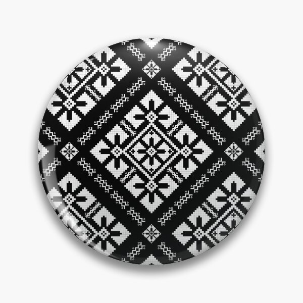 Item preview, Black & White Pixel Ethnic Pattern designed and sold by Khwanchai.