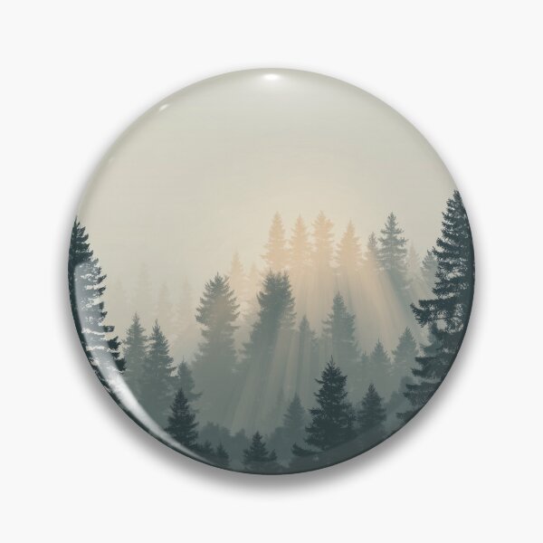 Item preview, Morning Mist Evergreen Forest Silhouette designed and sold by chi3-jp.