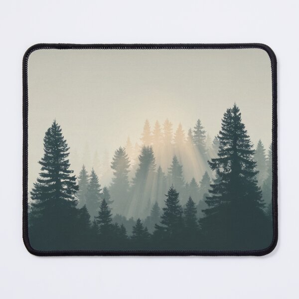Item preview, Morning Mist Evergreen Forest Silhouette designed and sold by chi3-jp.