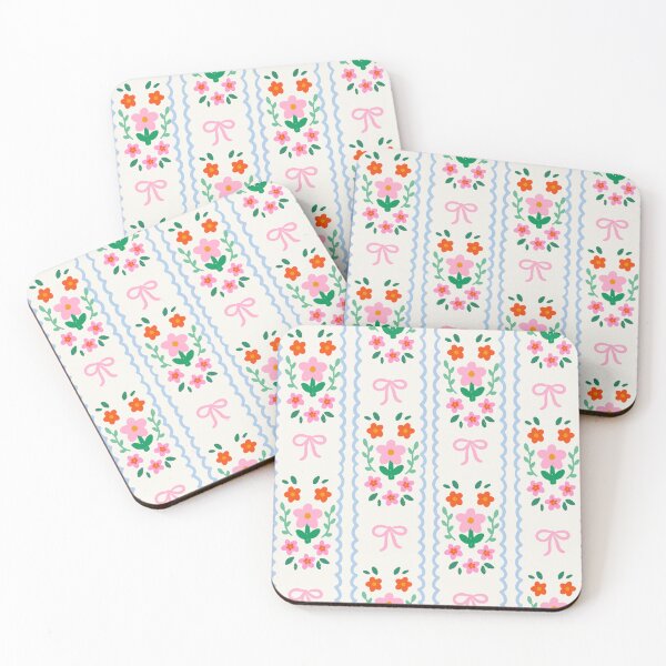 Item preview, Summer Wildflowers and Bows Pattern – Pastel Cottagecore Floral Print designed and sold by FormCo.