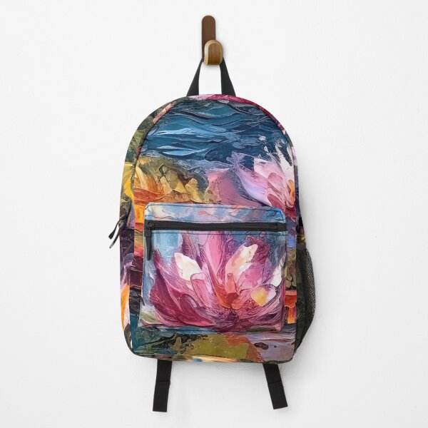 Item preview, Textured Water Lilies, Impasto Impressionist Art designed and sold by helgekerler.