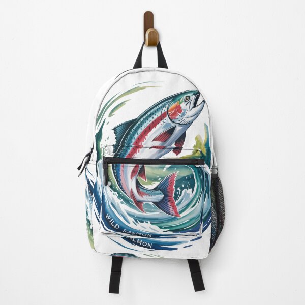 Item preview, Wild Salmon Jumping in the River – Wild Salmon Jumping in the River designed and sold by FusiTink.