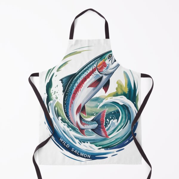 Item preview, Wild Salmon Jumping in the River – Wild Salmon Jumping in the River designed and sold by FusiTink.