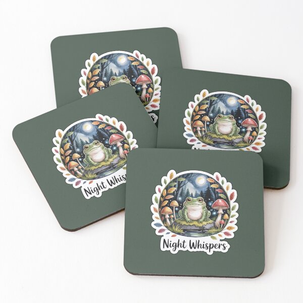 Item preview, Moonlit Autumn Forest Frog – Enchanted Woodland Night Sticker designed and sold by Nuist25.