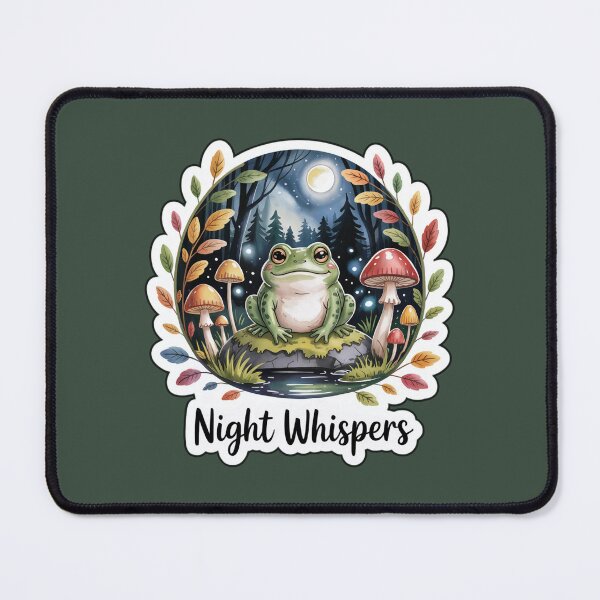 Item preview, Moonlit Autumn Forest Frog – Enchanted Woodland Night Sticker designed and sold by Nuist25.
