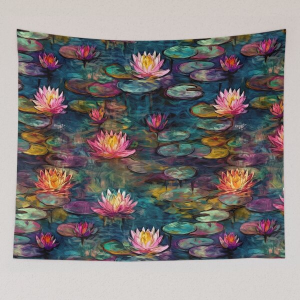 Item preview, Elegant Water Lilies, Sophisticated Impressionist Art designed and sold by helgekerler.