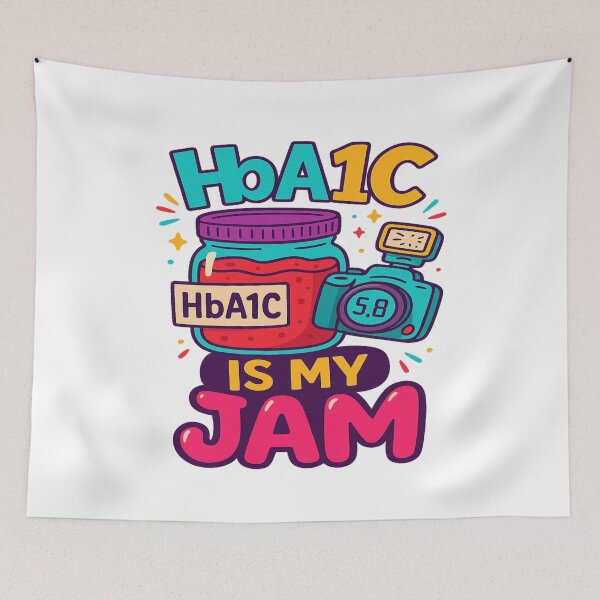 Item preview, HBA1C Gift Idea – Fun Gift for Diabetics - Blood Test Awareness Gift designed and sold by DiabetesPrints.