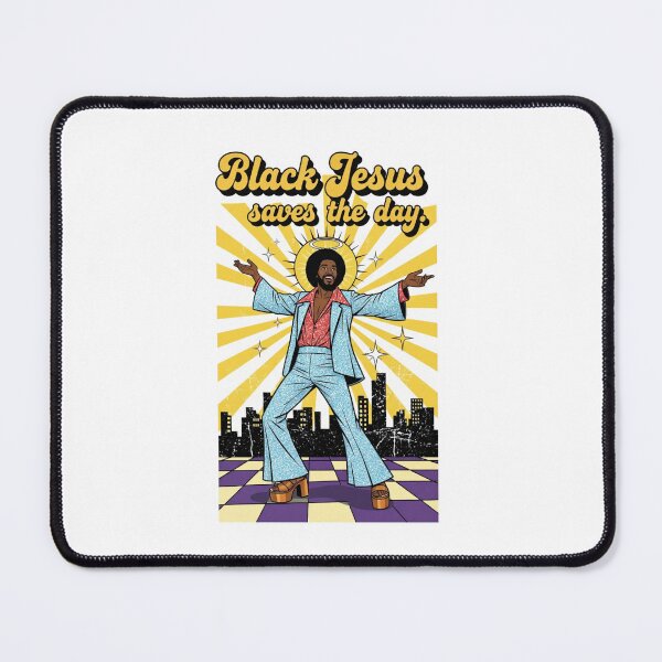 Item preview, Black Jesus, Jesus, 70s, peace, disco, funky. Funnyfits70, retro, vintage, meme, funny, humor designed and sold by FunnyFits70.