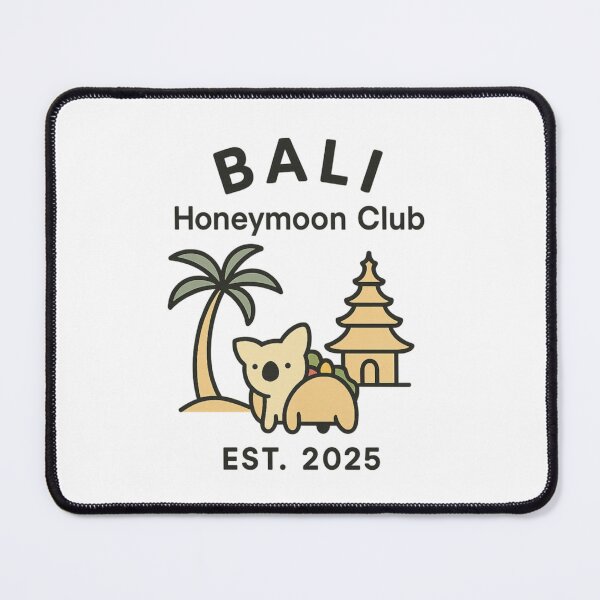 Item preview, Bali Honeymoon Club EST. 2025 – Tropical Paradise Retro Logo for Couples & Travel Lovers designed and sold by Memorph.