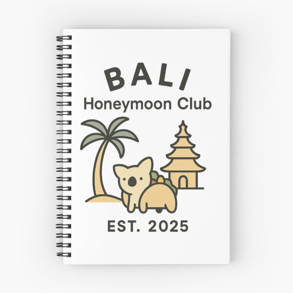Artikelvorschau, Bali Honeymoon Club, gegründet 2025 – Tropisches Paradies-Retro-Logo für Paare und Reiseliebhaber entworfen und verkauft von Memorph.