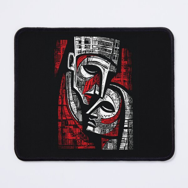 Item preview, Abstract Cubist Embrace in Red, Black, and White designed and sold by Art of Ngu.