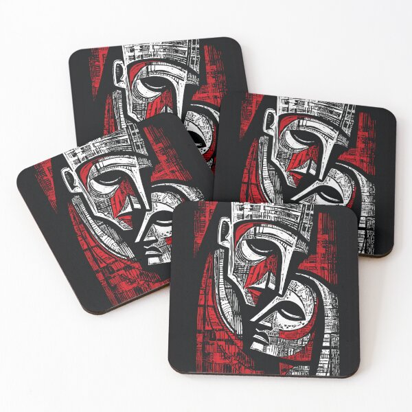 Item preview, Abstract Cubist Embrace in Red, Black, and White designed and sold by Art of Ngu.
