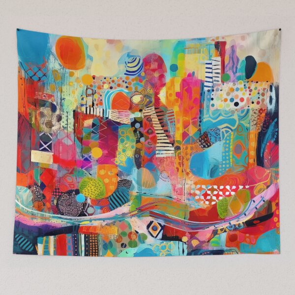 Item preview, Creative Collage Joy, Mixed Media Abstract Art" designed and sold by helgekerler.