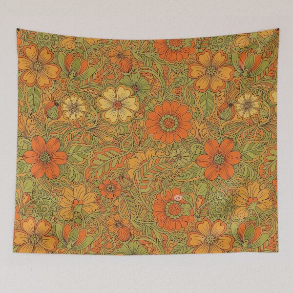 Item preview, Retro 70s Floral Pattern designed and sold by ColorVR.