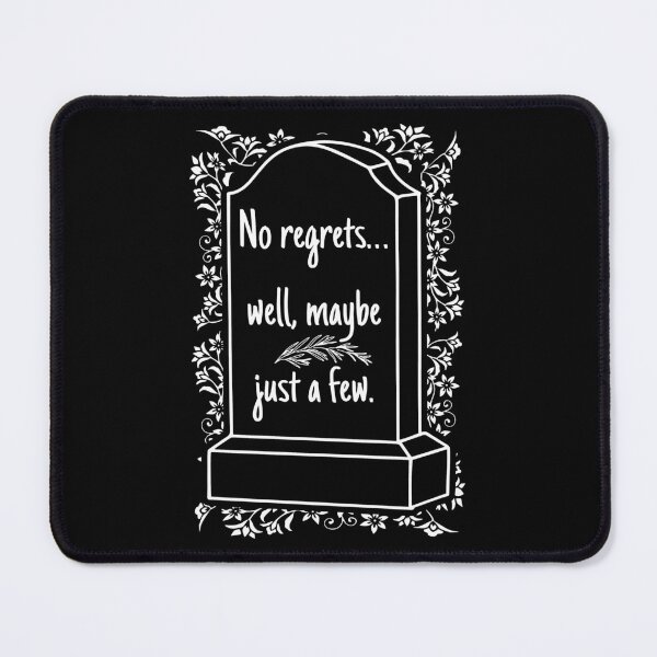Item preview, Floral-Framed Humorous Grave Illustration in White on Soft Grey Background designed and sold by SplashTastic.