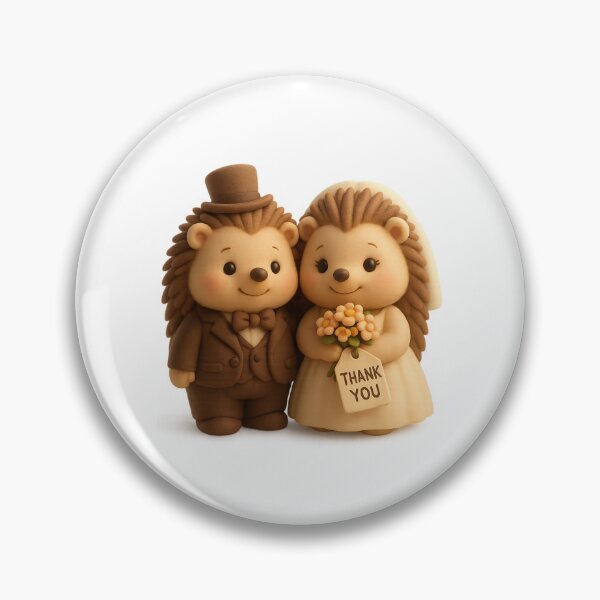 Item preview, Hedgehog Bride & Groom - Thank You designed and sold by Moons Studio.