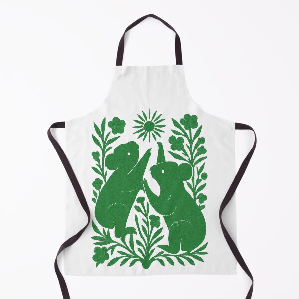 Item preview, Koala in the Gum Leaves – Vintage Linocut Style Green designed and sold by Highway45nz.