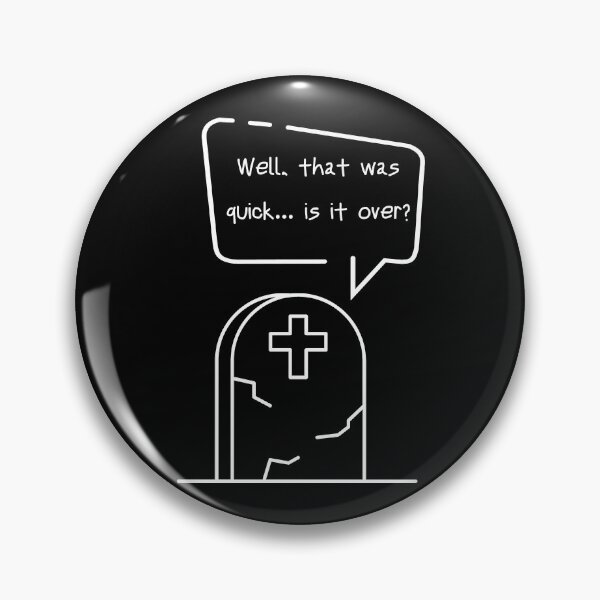 Item preview, Minimalist Grave Illustration with Cross and Sarcastic Final Words designed and sold by SplashTastic.