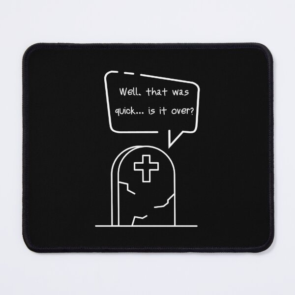 Item preview, Minimalist Grave Illustration with Cross and Sarcastic Final Words designed and sold by SplashTastic.