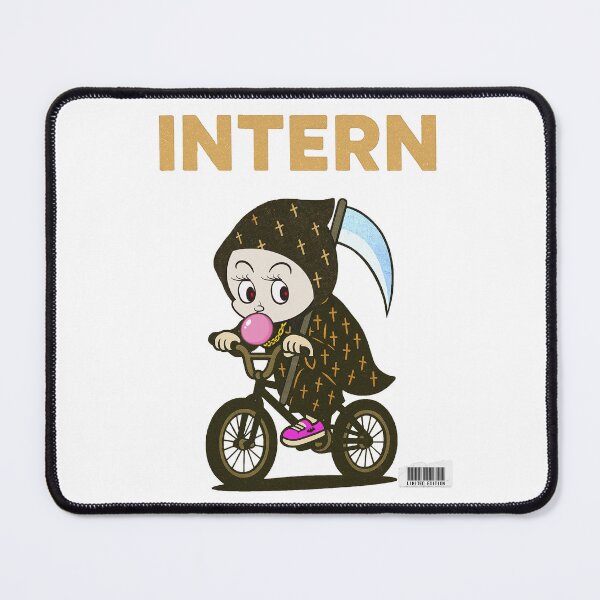 Item preview, Intern Grim Reaper bubble gum! street magazine style logo Gold font designed and sold by YellowMagicJP.