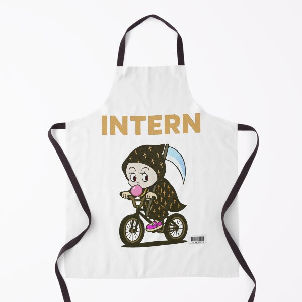 Item preview, Intern Grim Reaper bubble gum! street magazine style logo Gold font designed and sold by YellowMagicJP.