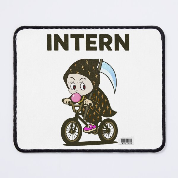 Item preview, Intern Grim Reaper bubble gum! street magazine style logo Black font designed and sold by YellowMagicJP.
