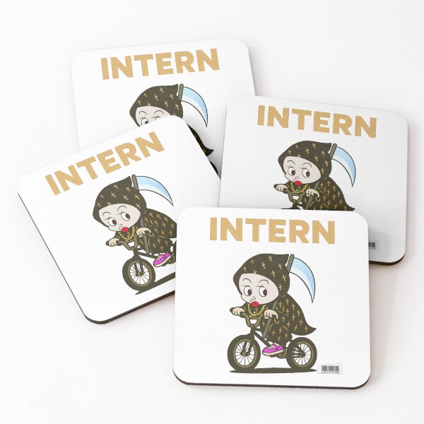 Item preview, Intern Grim Reaper　oops!　street magazine style logo Gold font designed and sold by YellowMagicJP.
