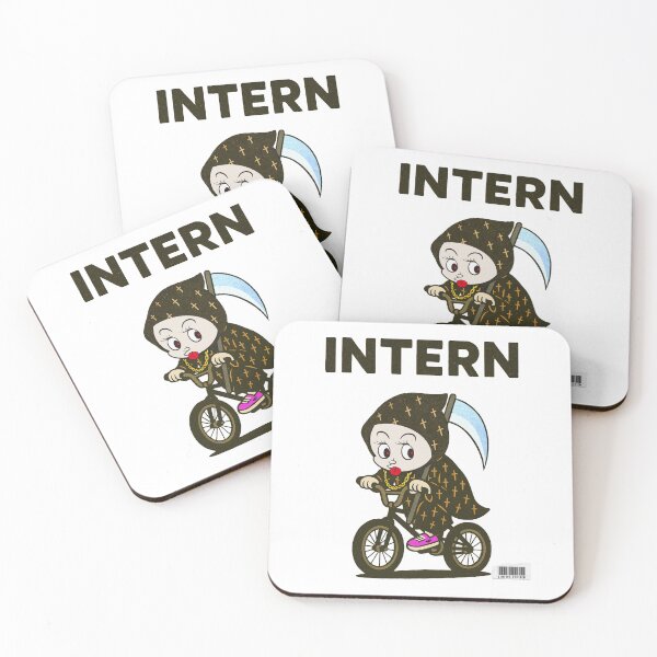 Item preview, Intern Grim Reaper　oops!　street magazine style logo Black font designed and sold by YellowMagicJP.