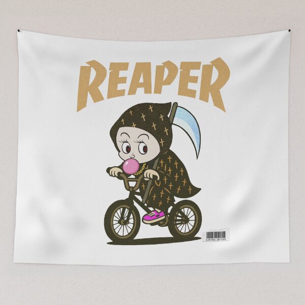 Item preview, Intern Grim Reaper　bubble gum!　street logo Gold font designed and sold by YellowMagicJP.
