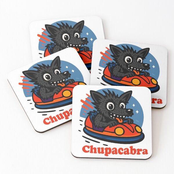 Item preview, Chupacabra in a Bumper Car – Cute Cryptid Carnival Art designed and sold by Folk Bestiary.