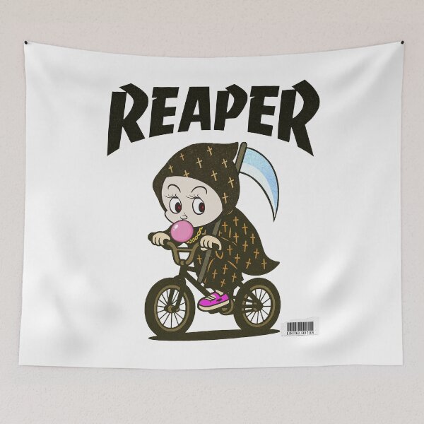 Item preview, Intern Grim  Reaper　bubble gum!　street logo Black font designed and sold by YellowMagicJP.
