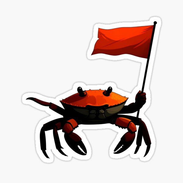 Item preview, A Crab with a Red Flag designed and sold by takeng07.