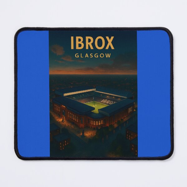 Item preview, Ibrox Stadium – Glasgow Twilight Aerial Poster designed and sold by WhisperFrame.