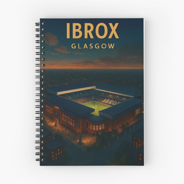 Item preview, Ibrox Stadium – Glasgow Twilight Aerial Poster designed and sold by WhisperFrame.