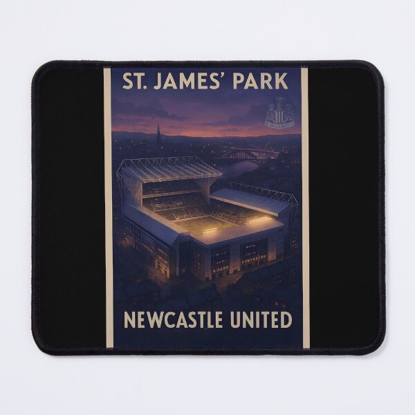 Item preview, St James’ Park – Newcastle United Twilight Aerial Poster designed and sold by WhisperFrame.