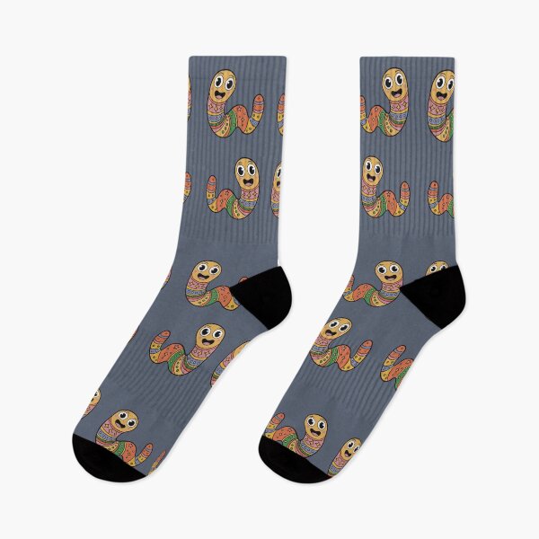 Item preview, Smiling Boho Earthworms – Happy Psychedelic Worms designed and sold by emilianaka.