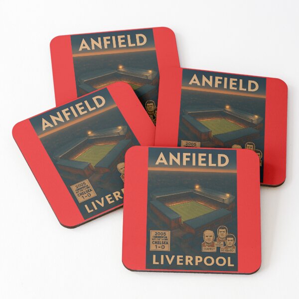 Artikelvorschau, Anfield Stadium – Liverpool Twilight Aerial Poster entworfen und verkauft von WhisperFrame.