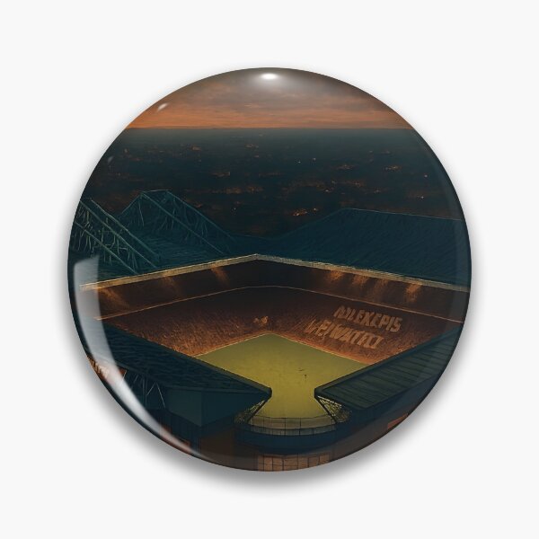 Item preview, Old Trafford – Manchester Twilight Aerial Poster designed and sold by WhisperFrame.