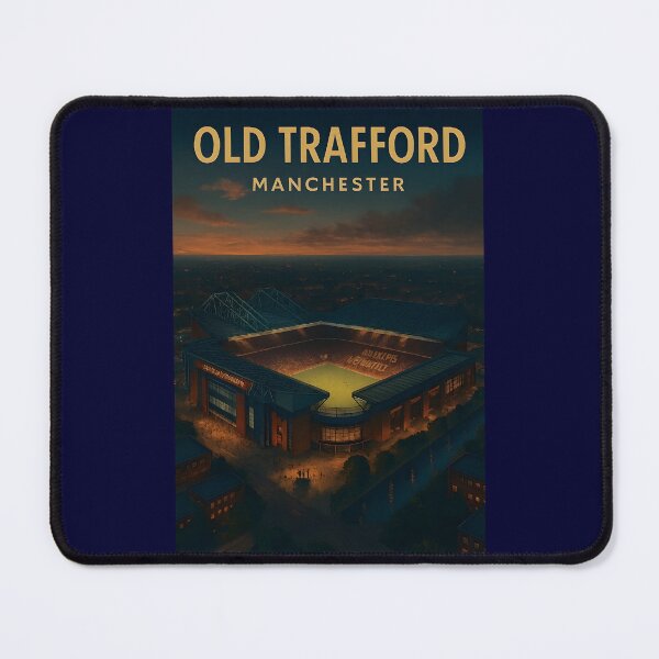 Item preview, Old Trafford – Manchester Twilight Aerial Poster designed and sold by WhisperFrame.
