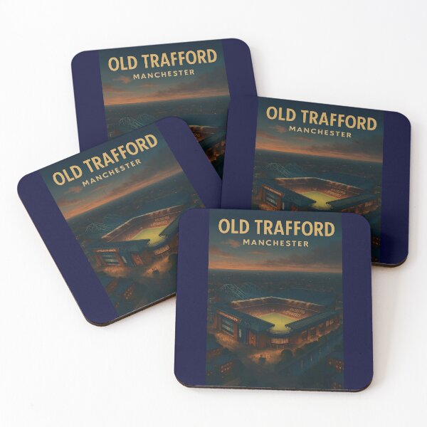 Item preview, Old Trafford – Manchester Twilight Aerial Poster designed and sold by WhisperFrame.