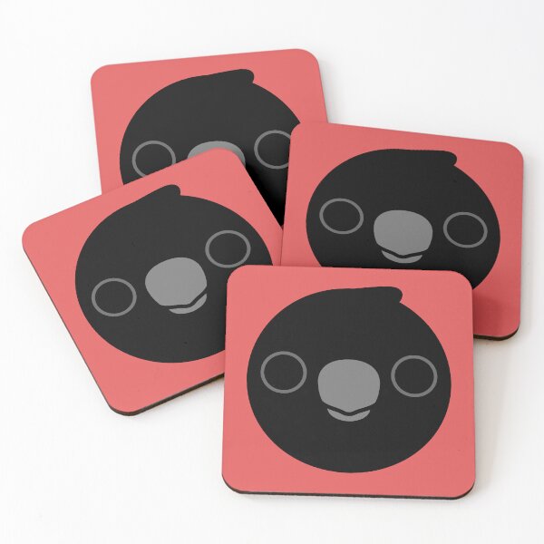 Item preview, The face of a male Red-tailed Black Cockatoo designed and sold by INKOYADO.