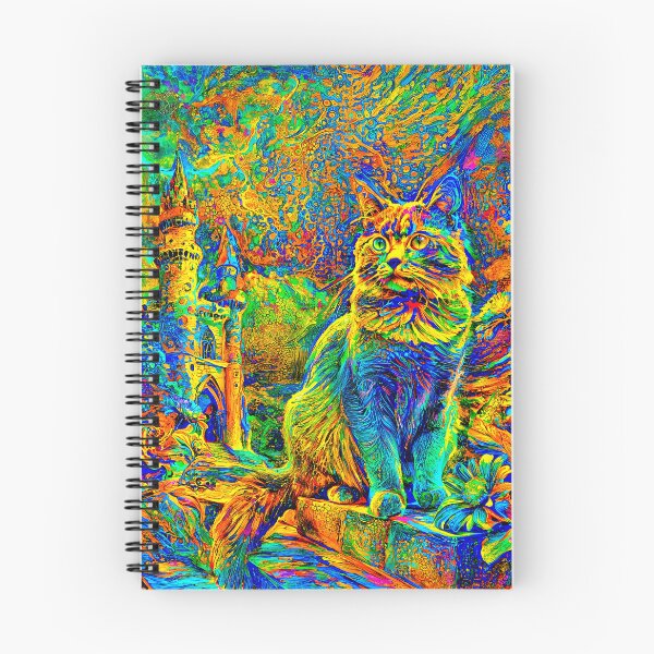 Item preview, Mystic Feline Beneath Swirling Painted Skies designed and sold by blackhalt.